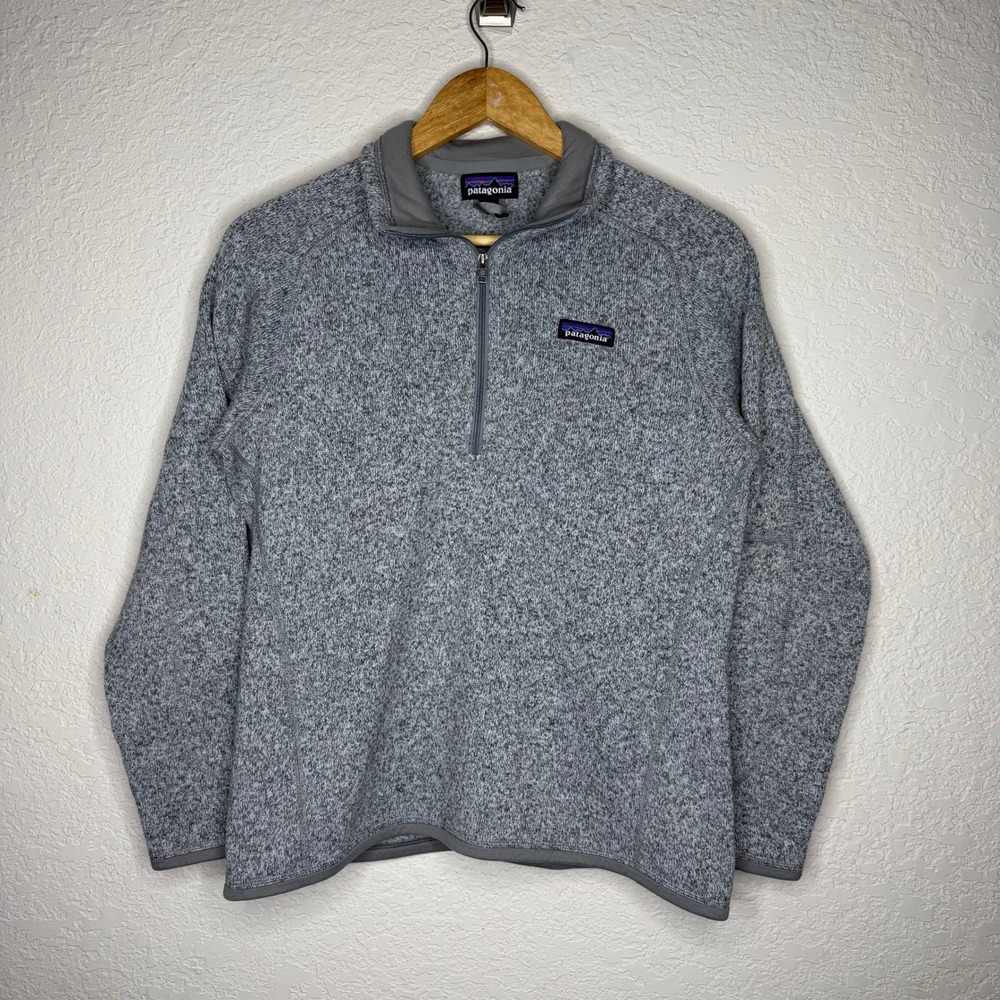 Patagonia Better Sweater Mens Medium Gray 1/4 Zip Fleece Pullover Jacket